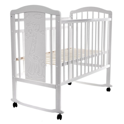 Кровать детская колесо-качалка Pituso Noli Жирафик J-502 серый 01